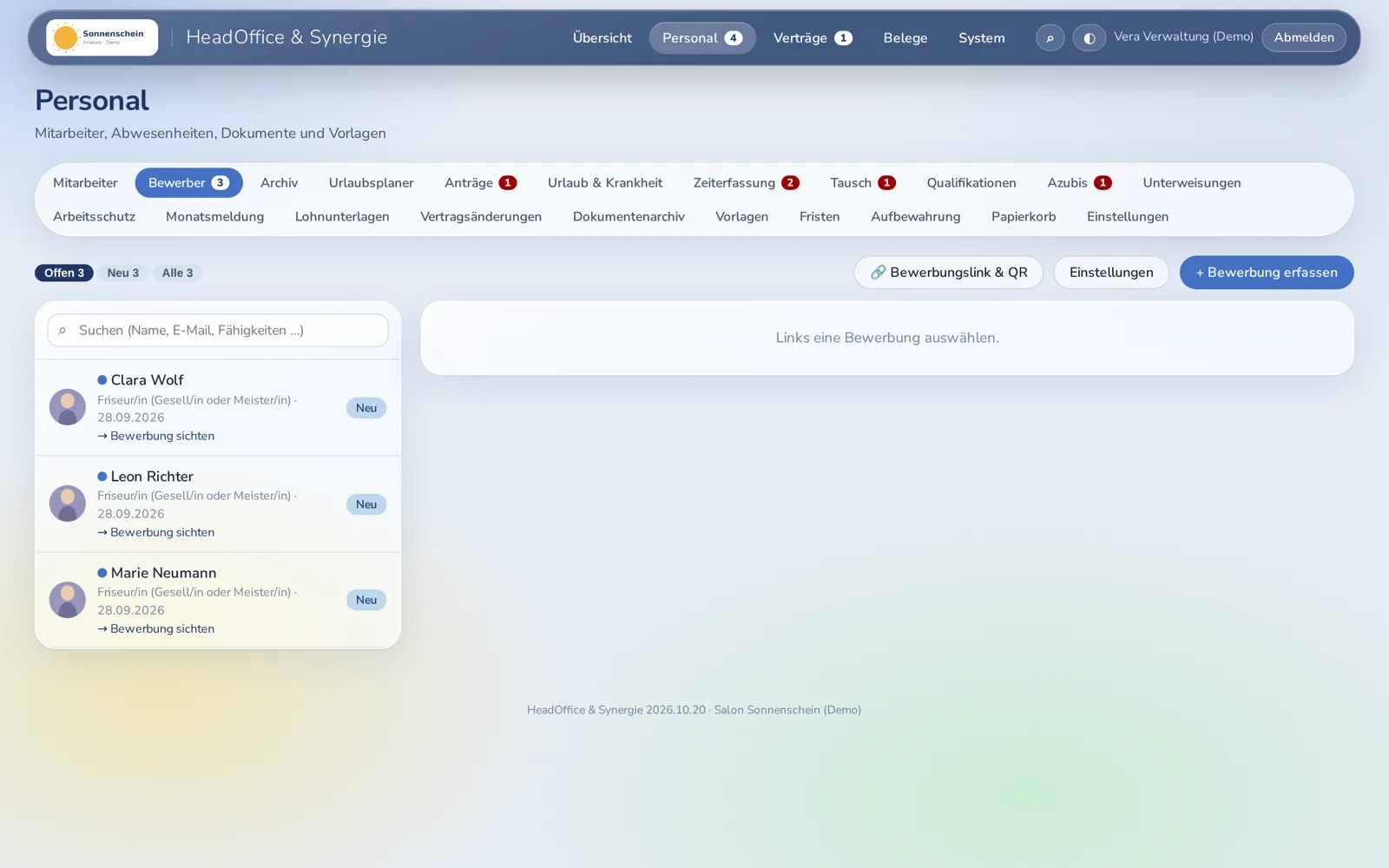 Bewerbermanagement